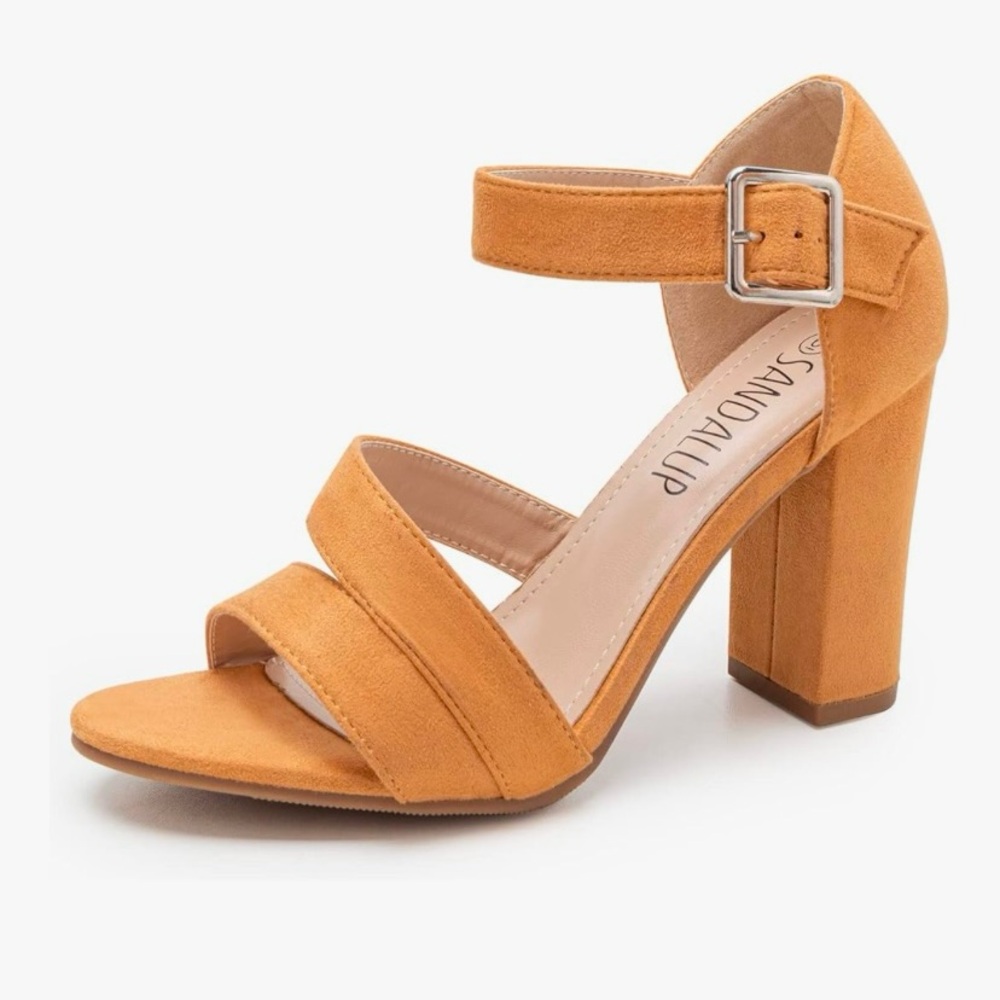 NWT Sandalup Women's Tan Block Heel Sandals |Size 7